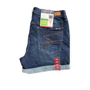 Seven 7‎  Weekend Shorts Women's Size 14 Rolled Hem Stretch NEW
